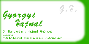 gyorgyi hajnal business card